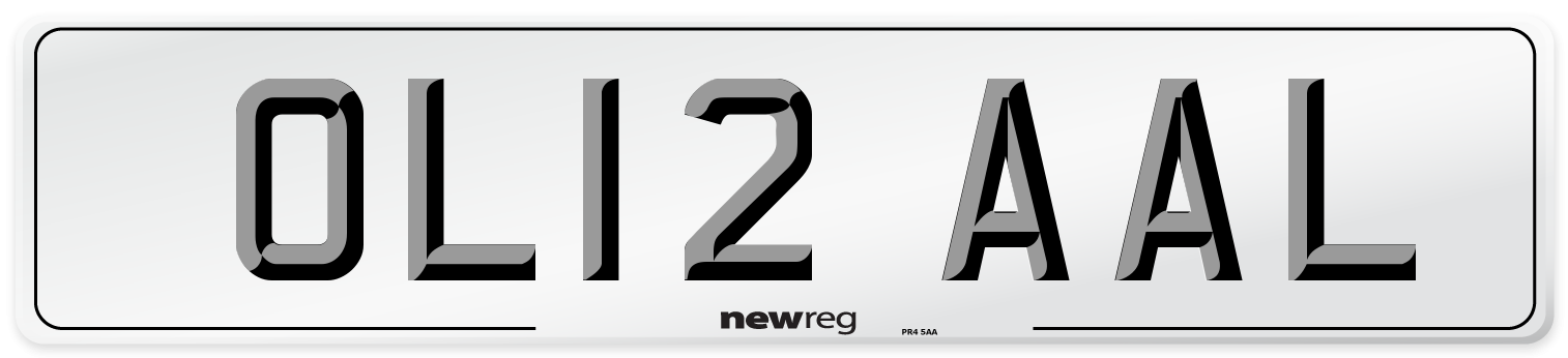 OL12 AAL Number Plate from New Reg